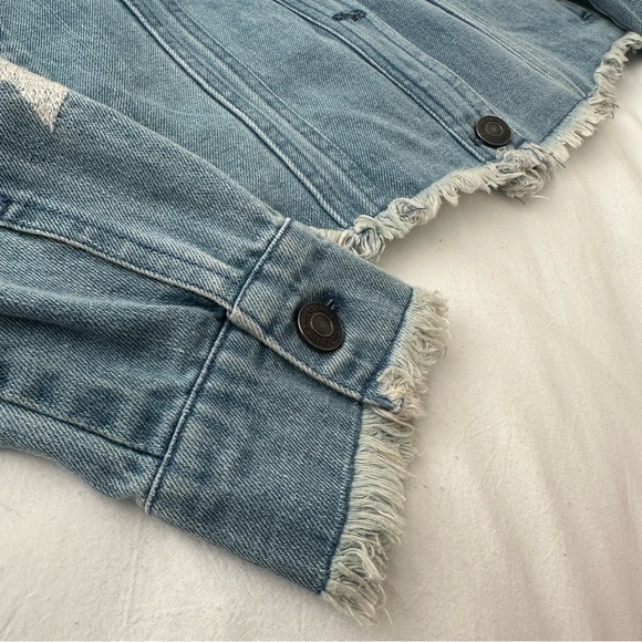 Cupcakes and cashmere hand-stitched star jean jacket! - Picture 6 of 9